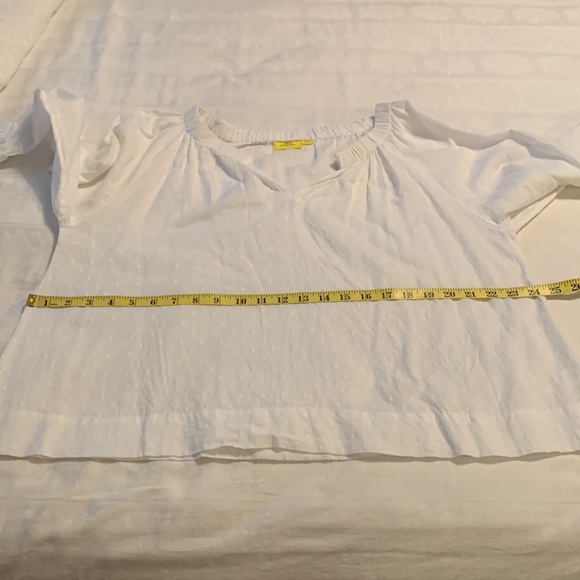 ROLLER RABBIT Women’s Peasant Dot V-Neck Loose Shirt With Puff Sleeves - Picture 13 of 14